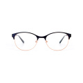 Fashion Matte Two Color Metal Spring Hinge Ladies Frames Optical Frames Eyewear